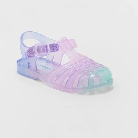 Cat & Jack Shoes Nwt Cat Jack Girls Toddler Purple Sunny Jelly
